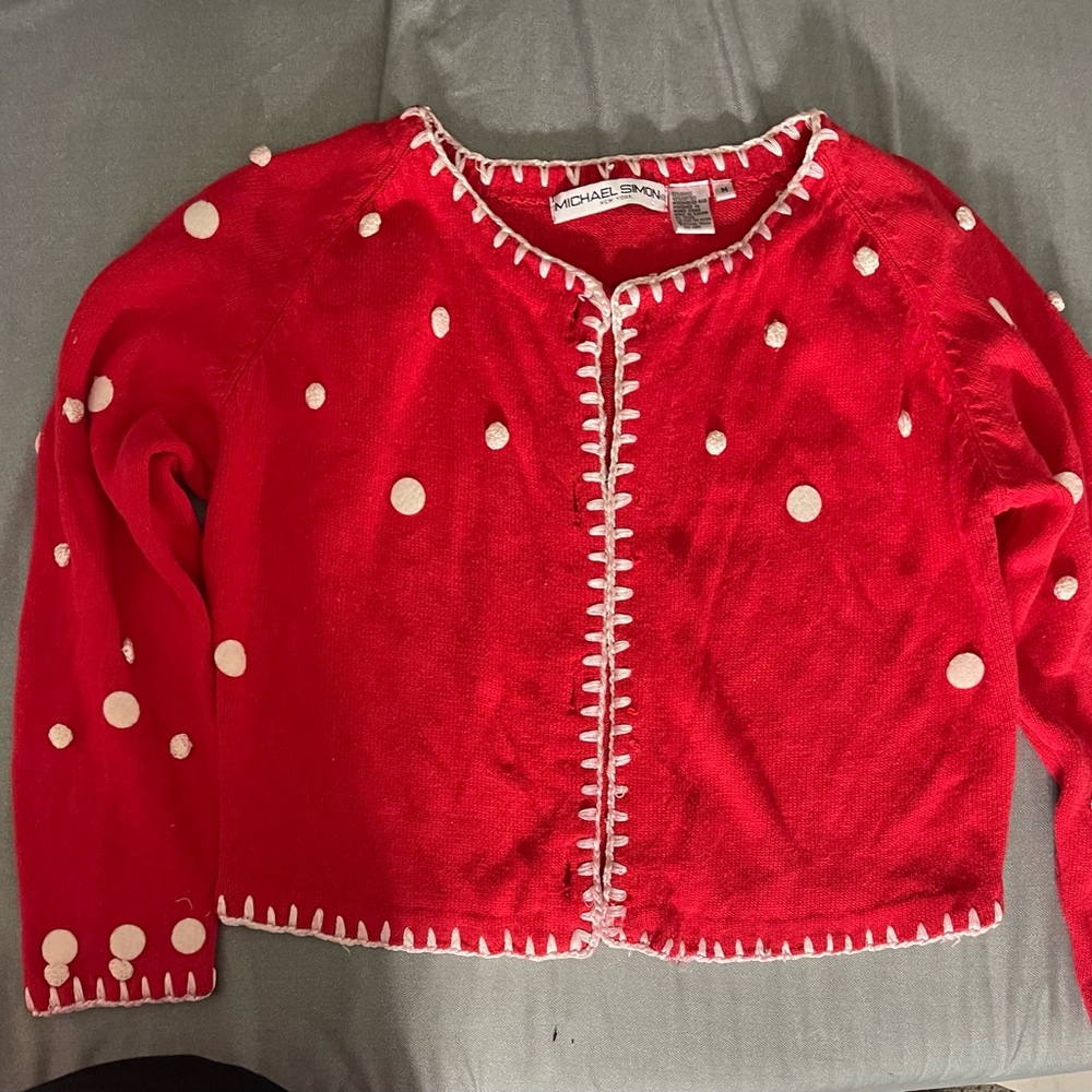 Vintage Michael Simon Christmas Cardigan.